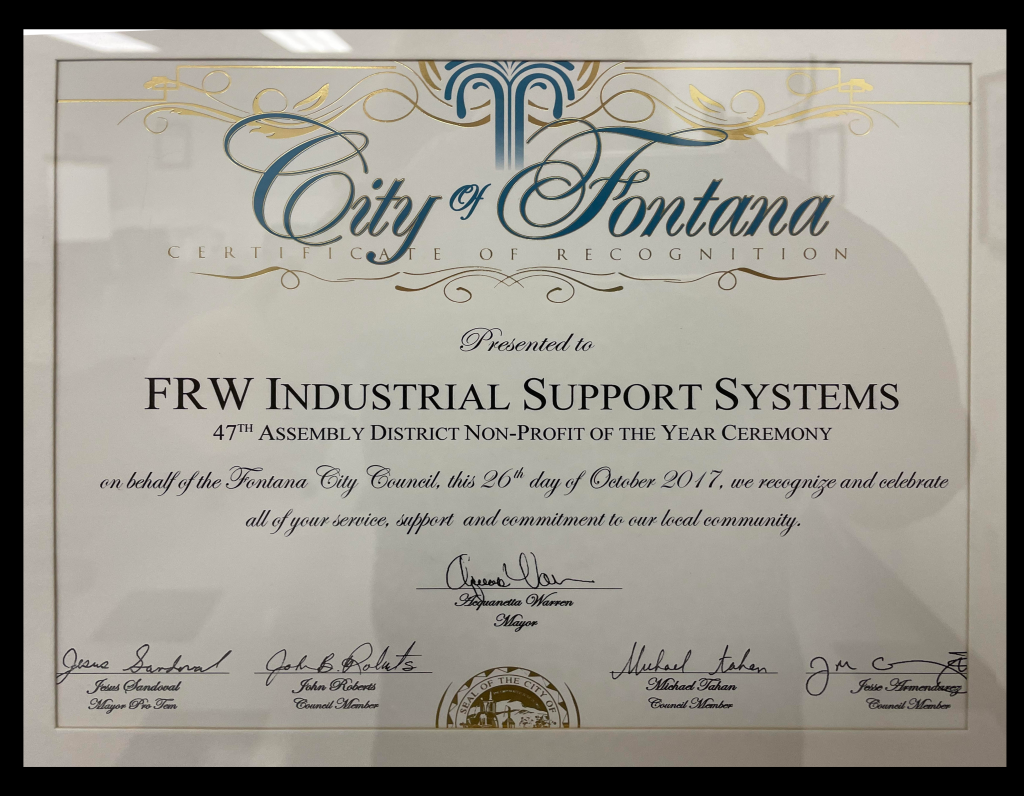 City of Fontana Award